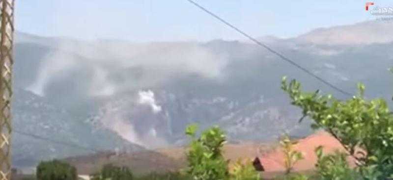 مشاهد من القصف الإسرائيلي على مناطق بجنوب لبنان.. «فيديو»