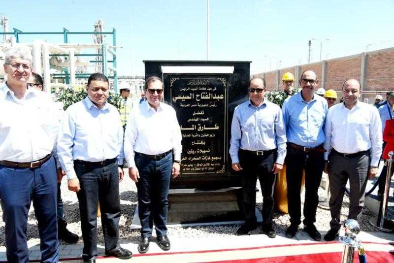 وزير البترول يفتتح مشروع ربط غازات حقل ريفين على مجمع غازات الصحراء الغربية بالإسكندرية