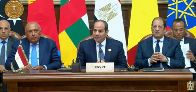 السيسي في البيان الختامي لدول جوار السودان: ندين الاعتداءات المتكررة على المدنيين