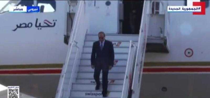 شاهد.. لحظة وصول الرئيس السيسي كينيا للمشاركة في القمة التنسيقية للاتحاد الأفريقي