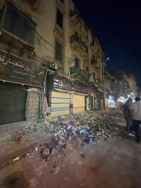 مصرع شخصين وإصابة 4 في انهيار أجزاء من عقار بالإسكندرية