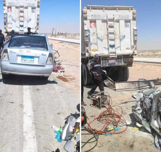 «أب وأم و4 أطفال».. وفاة أسرة بالكامل في حادث أثناء عودتهم من الساحل