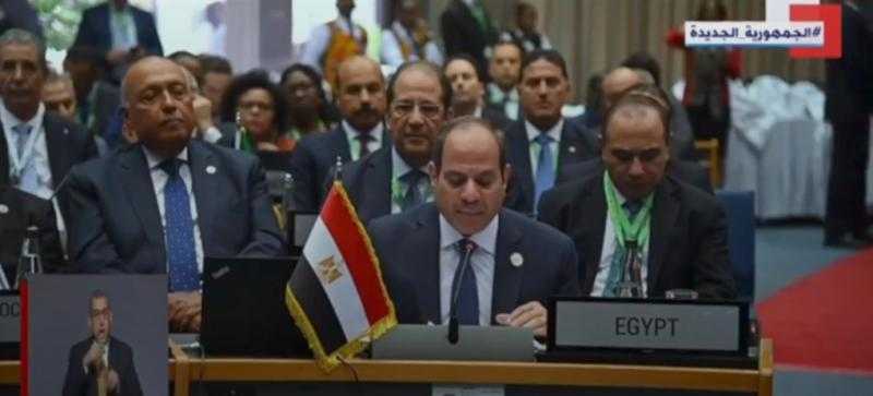 السيسي: أولويات الرئاسة المصرية للنيباد تتمثل في تحقيق الآمال المستهدفة من اتفاقية التجارة الحرة القارية