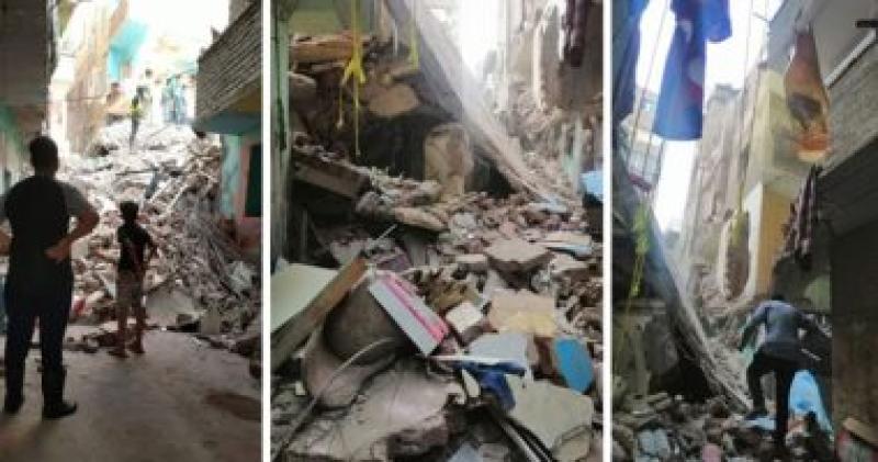 حادث انهيار منزل بحدائق القبة