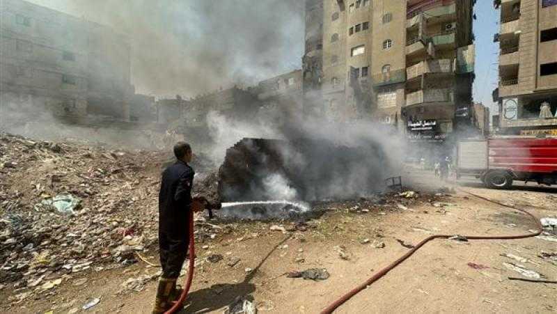 السيطرة على حريق في شارع عثمان محرم بالعمرانية (صور)