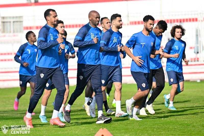 مران بدني قوي للاعبي الزمالك قبل مواجهة الاتحاد المنستيري