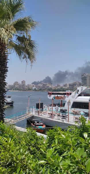 حريق داخل عقار بشارع القصر العيني 