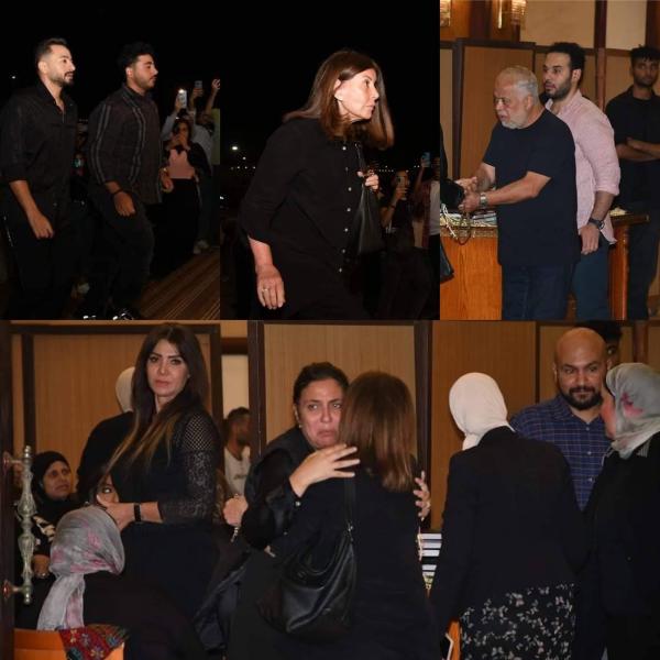 ميرفت أمين وهاله صدقى وصلاح عبدالله..الصور الكاملة لعزاء والد الفنانة مى كساب