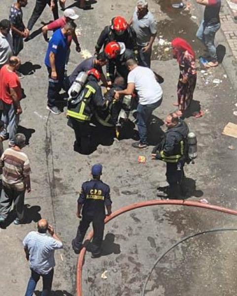 حريق يلتهم محل ألبان شهير في الإسكندرية 