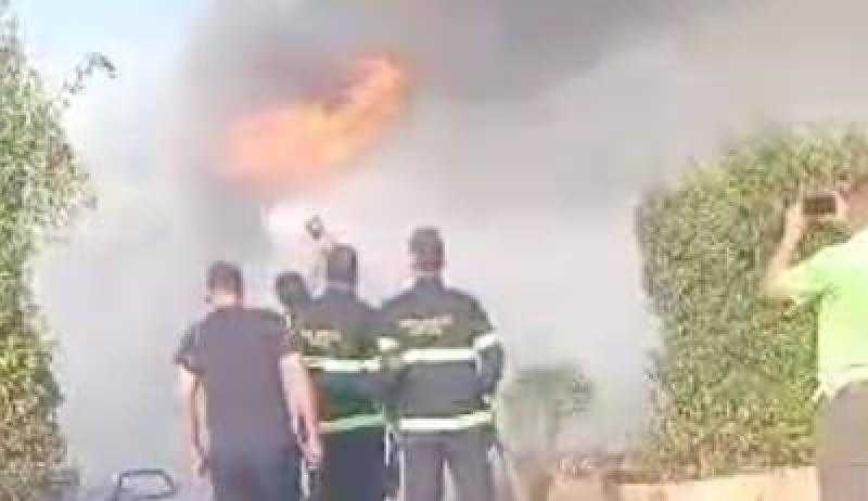 السيطرة على حريق نشب بمخزن وقود بطريق مصر السويس الصحراوي