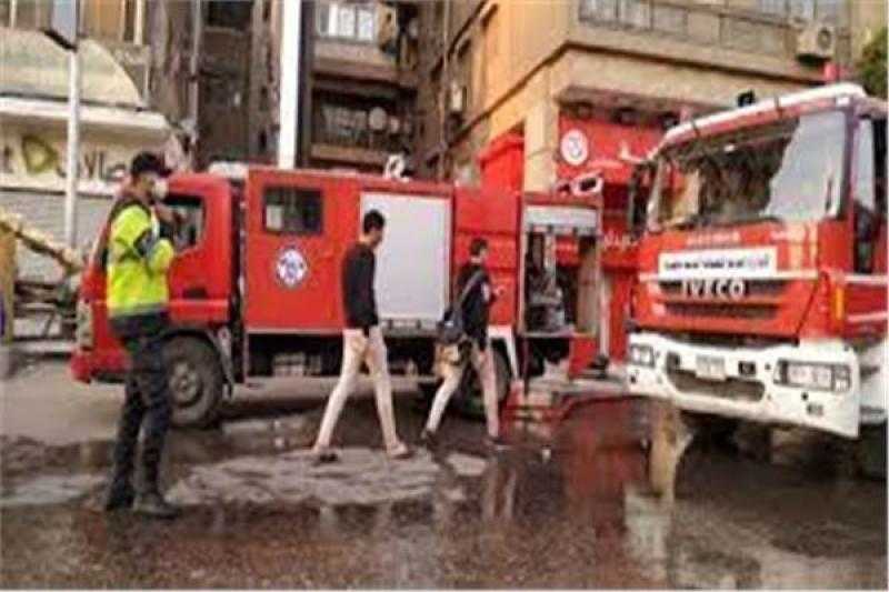 مصاب بحالة اختناق في حريق شقة بفيصل