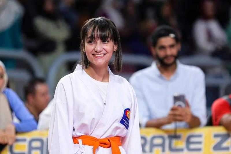 ساندي أسامة تحصد الميدالية البرونزية وتتألق في بطولة القاهرة للكاراتيه‏