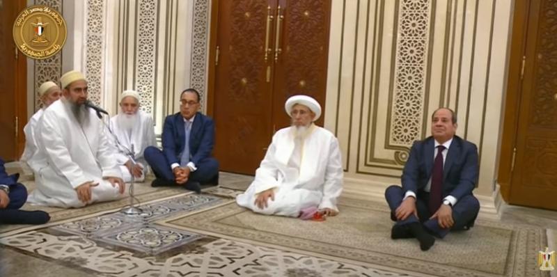 فعاليات افتتاح مسجد السيدة نفيسة بحضور السيسي وسلطان البهرة.. «فيديو»