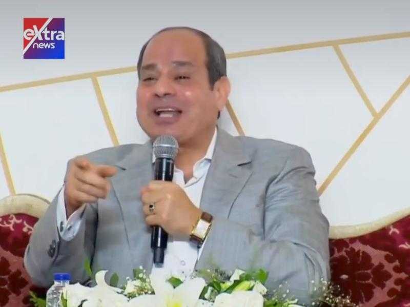 شاهد.. الرئيس السيسي لأحد أهالي مطروح: «متقوليش كمل.. قولي هنكمل»