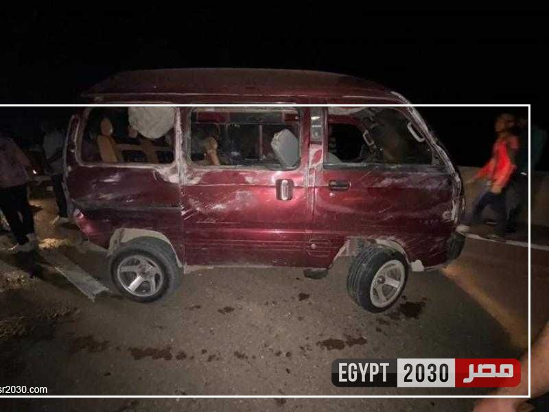 إصابة 7 أشخاص في حادث انقلاب سيارة بالفيوم