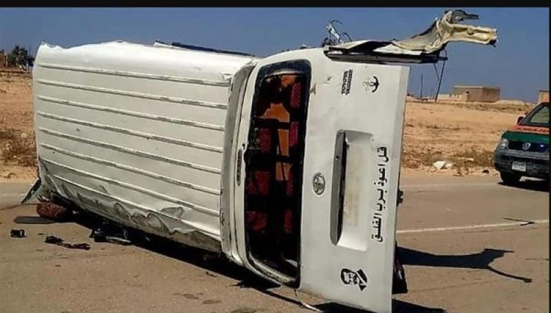 ننشر أسماء ضحايا ومصابي حادث تصادم ميكروباص بسيارة نقل على طريق مطروح