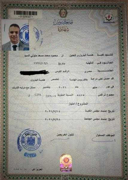 وفاة المهندس صاحب واقعة عرض شهادة تخرجه للبيع على حسابه الشخصي