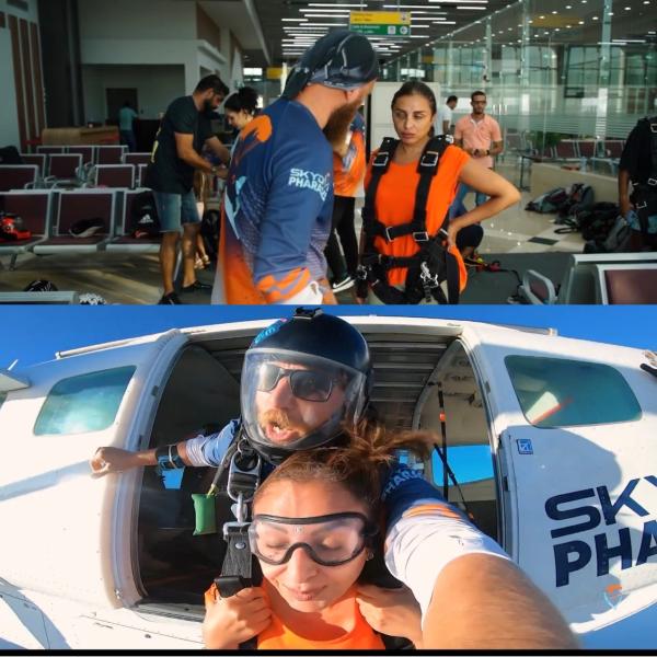 شاهد.. لأول مرة أنغام تطير فى أحضان الهواء