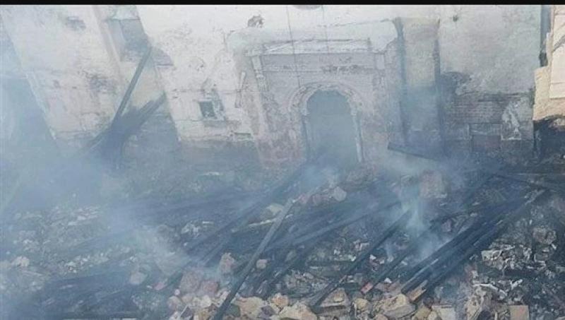 حريق هائل بمسجد البيه الأثري بمحافظة الدقهلية