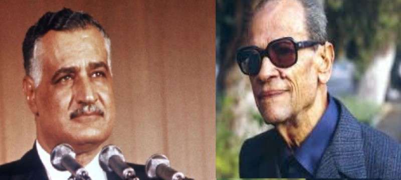 جمال عبد الناصر ونجيب محفوظ 