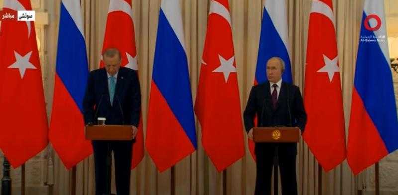 أردوغان خلال لقائه بـ بوتين: نعمل على إنهاء كل الحروب في هذه المنطقة - فيديو
