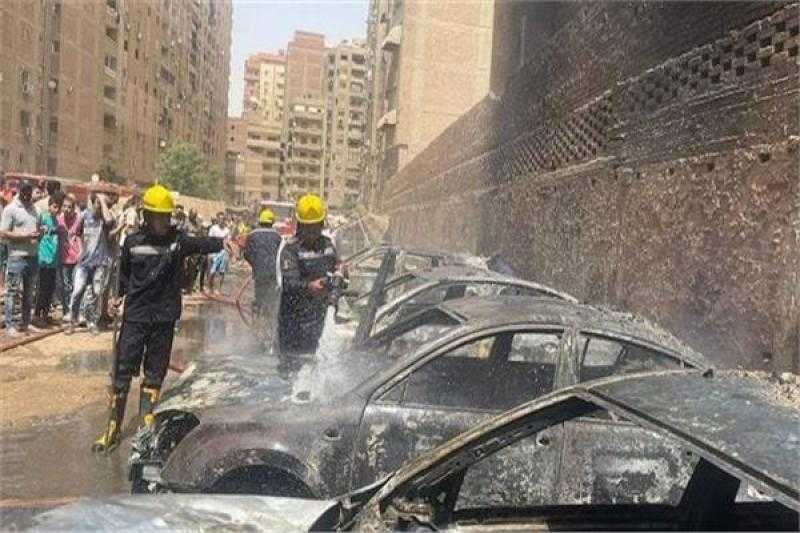 «التهم 48 توك توك و20 موتوسيكل».. حريق هائل في جراج سيارات بحدائق القبة