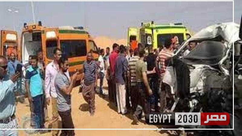إصابة 8 أشخاص في حادث تصادم سيارة ميكروباص مع نقل بالفيوم