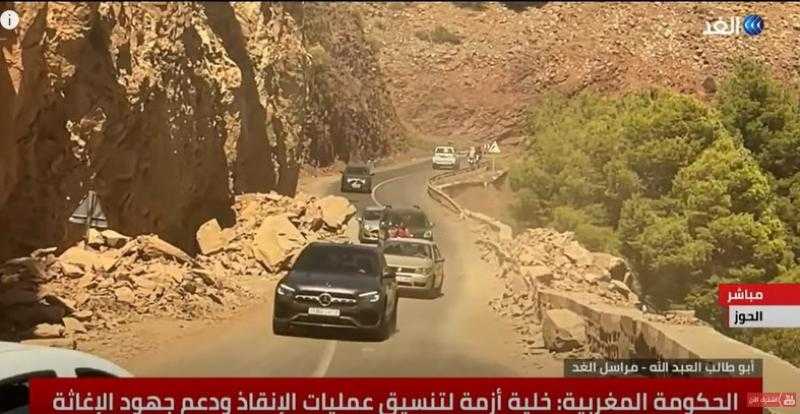 شاهد.. انهيارات جبلية تُعيق حركة المواطنين في المغرب جراء الزلزال
