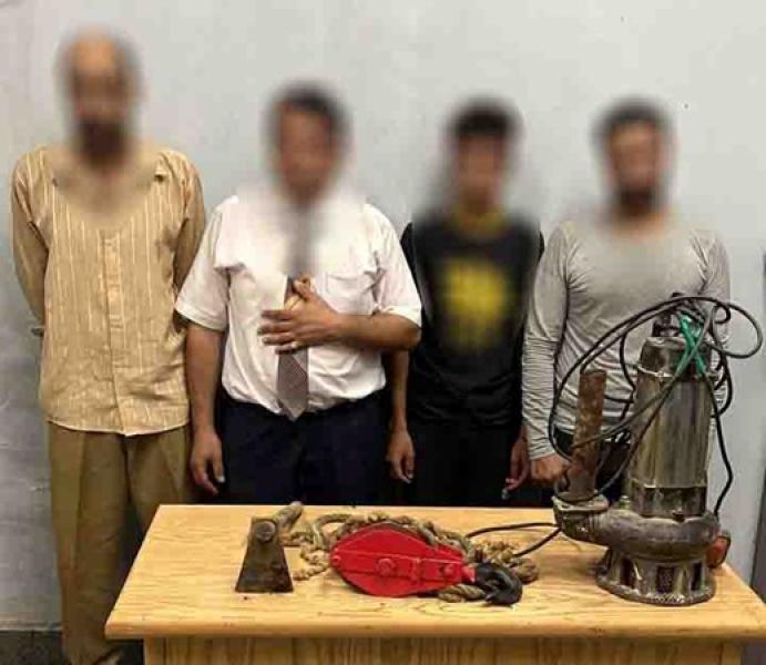 « فى كنز تحت الأرض».. المتهمون بالتنقيب عن الآثار في قبضة رجال الأمن بالمطرية