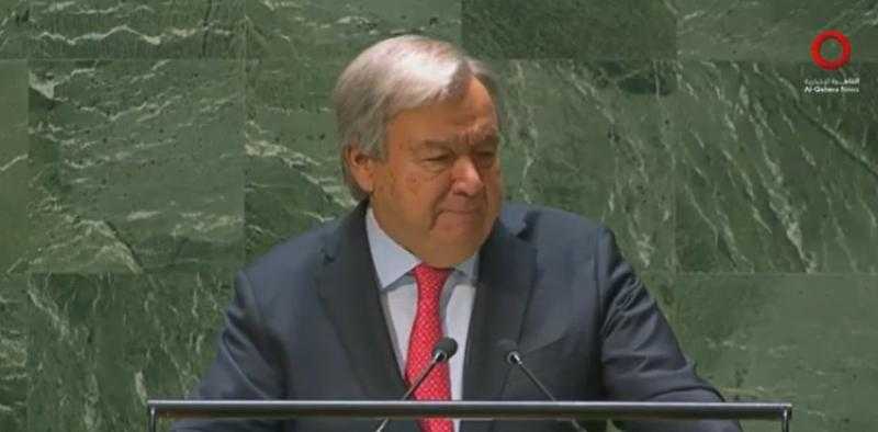 شاهد .. كلمة قوية لـ«غوتيريش» في الأمم المتحدة عن فيضانات ليبيا