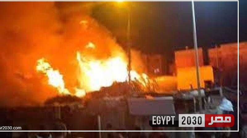 إصابة 2 في حريق هائل بمنزل في قرية بالفيوم