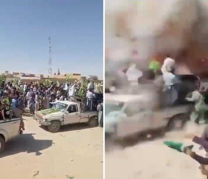 شاهد.. لحظة وقوع التفجير الإرهابي بباكستان أثناء الاحتفال بالمولد النبوي