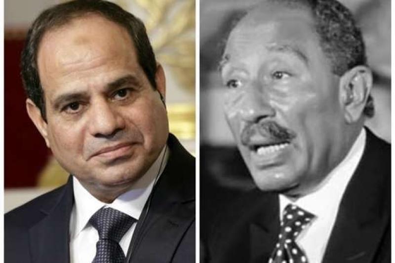 الرئيس السيسي والزعيم الراحل محمد أنور السادات