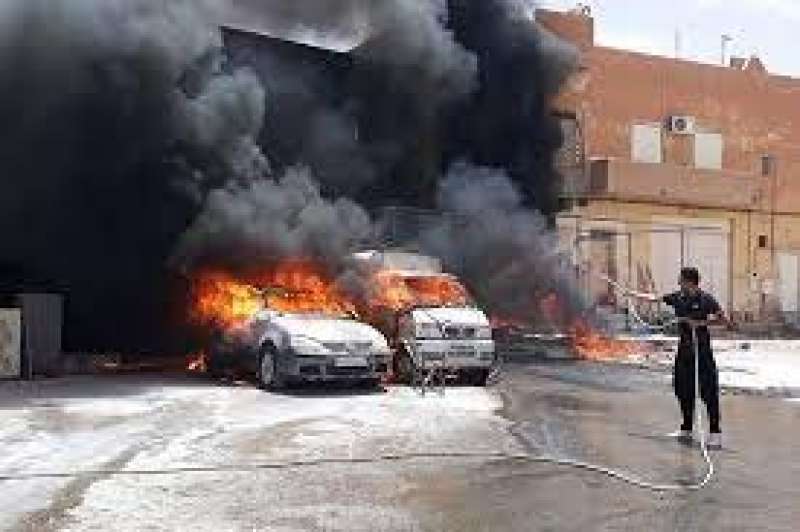 حريق ورشة