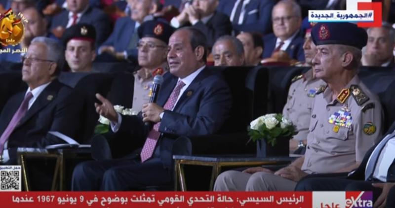 السيسي: حالة التحدي القومي كانت لما المصريين قالوا لأ لتنحي عبدالناصر