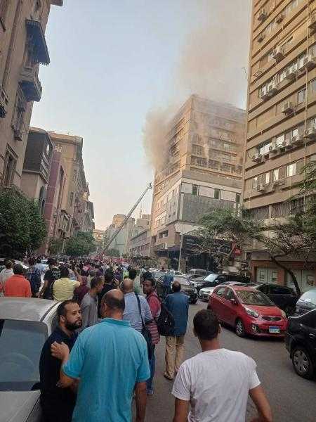 حريق هائل داخل شقة سكنية بمنطقة وسط البلد