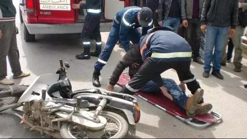 إصابة شخصين إثر انقلاب موتوسيكل بحدائق أكتوبر