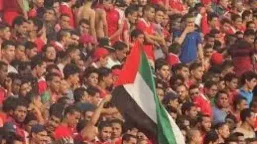 جماهير الأهلي تهاجم الإدارة في ستاد المحلة بسبب أزمة المحبوسين