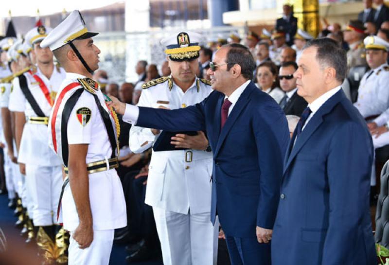 الرئيس السيسي خلال حفل تخرج طلاب كلية الشرطة 