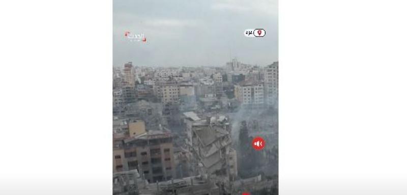 مشاهد جوية تظهر حجم الدمار الهائل في غزة جرّاء القصف الإسرائيلي.. «فيديو»