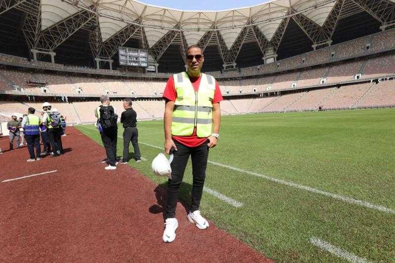 خالد بيبو بصحبة وفد الفيفا يتفقدون ملاعب كأس العالم للأندية بالسعودية
