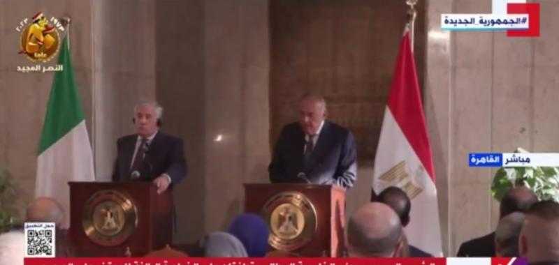 سامح شكري: وزير الخارجية الإيطالي بحث مع الرئيس السيسي الأوضاع في غزة