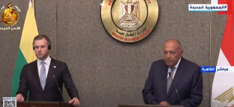 شكري: العلاقات مع ليتوانيا مبنية على رصيد من التعاون والصداقة