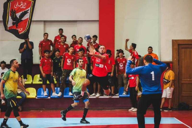 رجال يد الأهلي يفوز على الجزيرة في دوري المحترفين