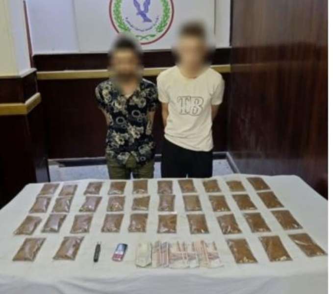 المتهمين والمضبوطات