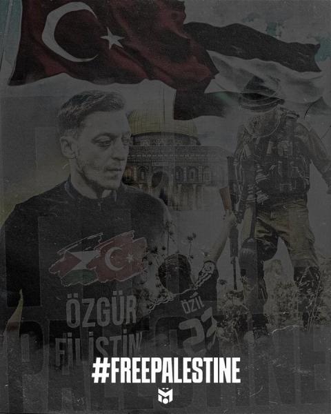 نجم أرسنال يدعم فلسطين: «من أجل الأبرياء.. أوقفوا الحرب»