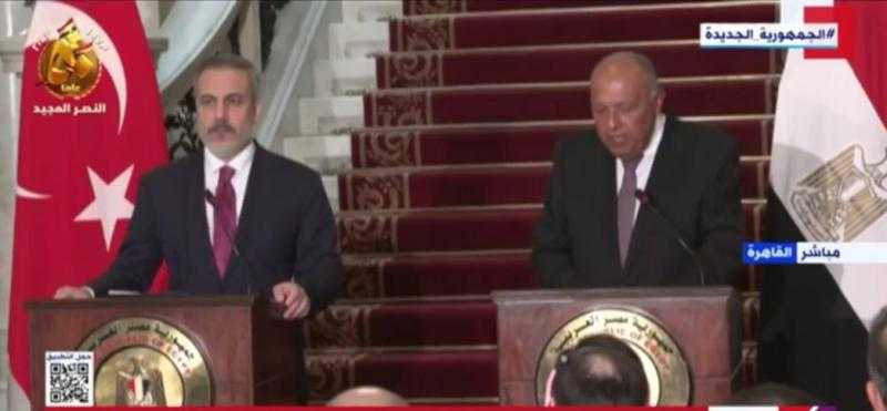بث مباشر.. مؤتمر صحفي لوزير الخارجية ونظيره التركي