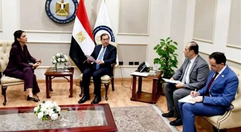 وزير البترول خلال اللقاء