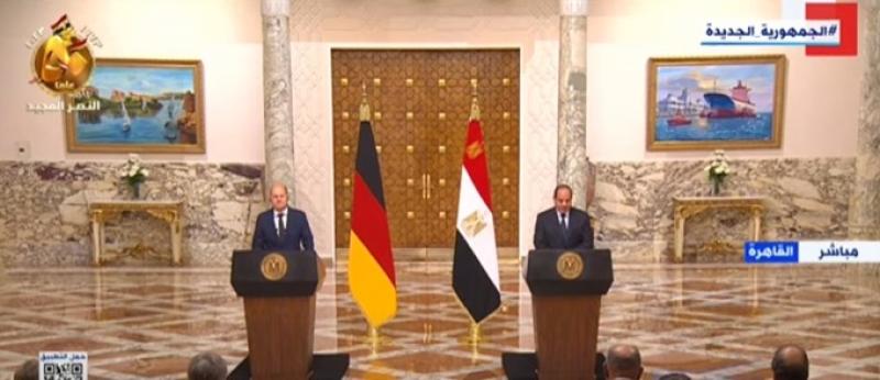 المستشار الألماني: نقدر مساعي الرئيس السيسي لتهدئة الوضع في غزة