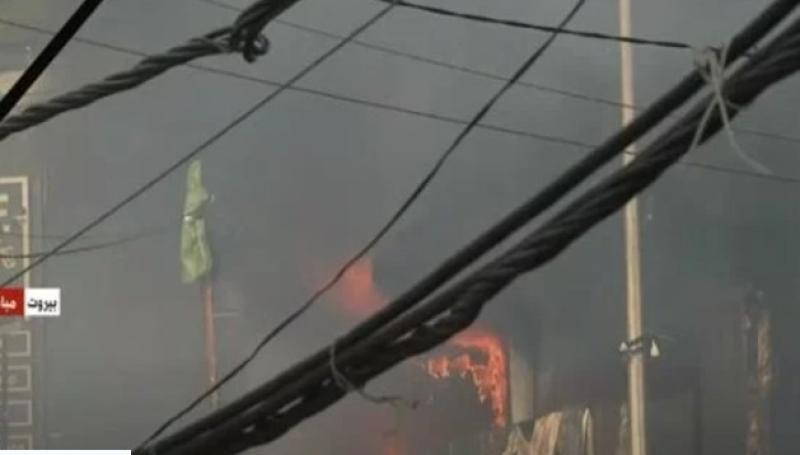 عاجل| احتراق السفارة الأمريكية في بيروت